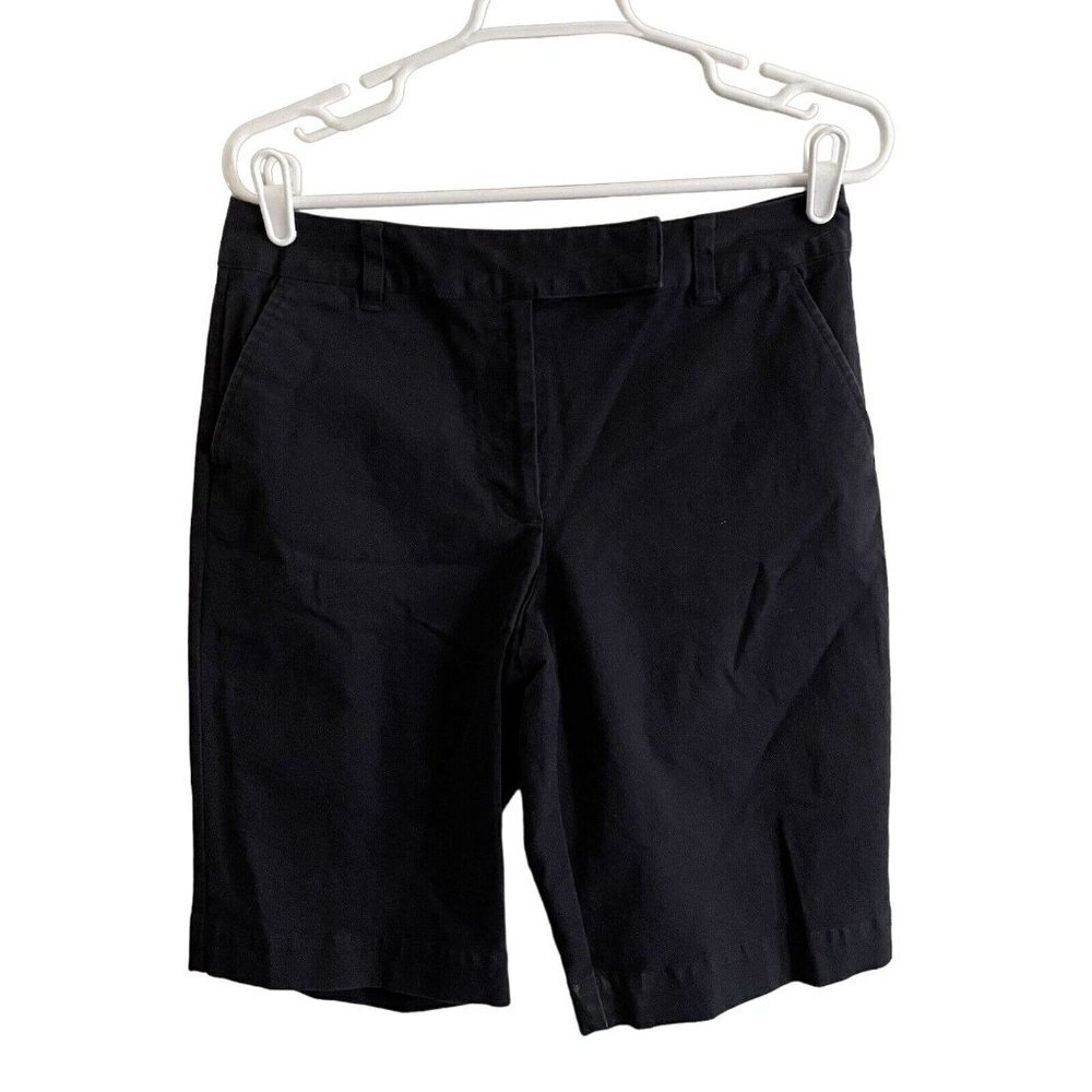 Talbots Women’s Petite SZ 10 Blue Knee Length Bermuda Shorts W/ Packets